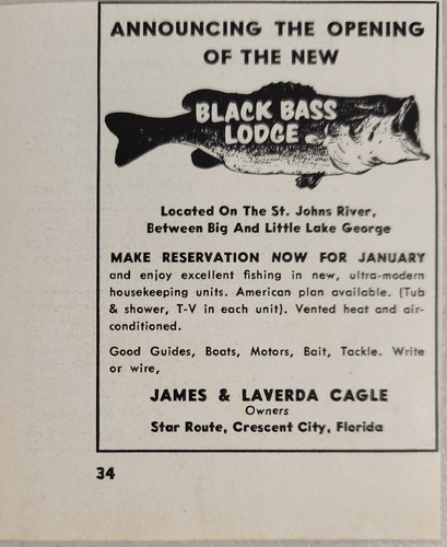 1956 print black bass - 1956, lodge
